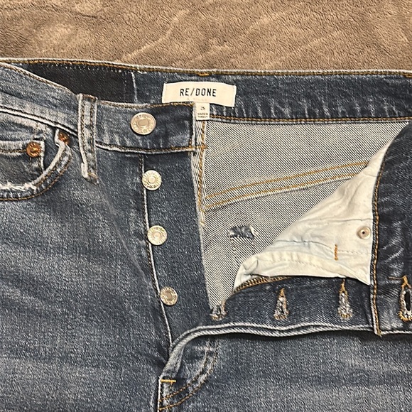 Re/Done Comfort Stretch 70’s Ultra High Rise Stove Pipe sz 25 - Picture 4 of 8